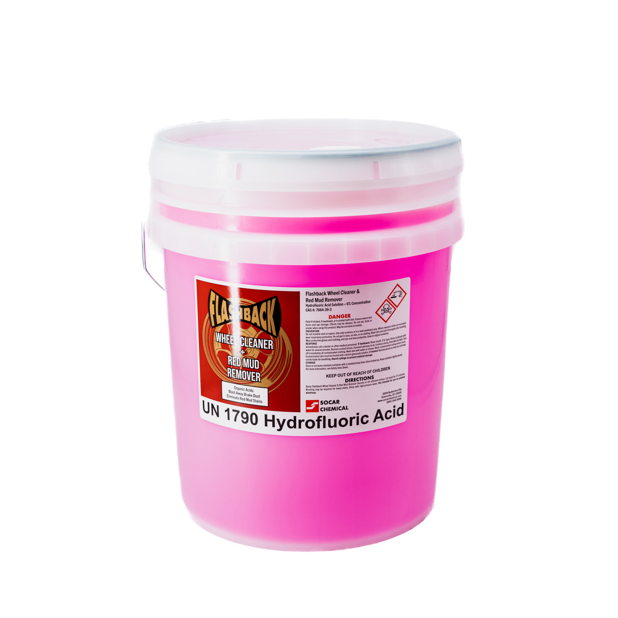 SOCAR Flashback Wheel Cleaner and Mud/Rust Stain Remover - 5 Gal., Organic Acids, Model# SCO-FB-5